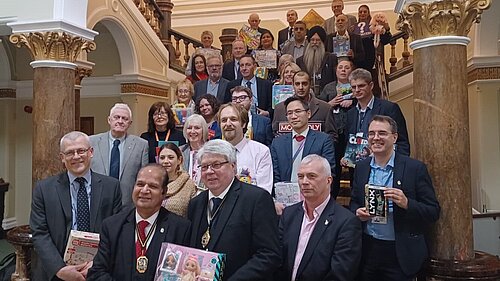 Councillors presenting gifts